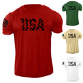 New Men's USA Flag T Shirt American Patriotic 100% Cotton