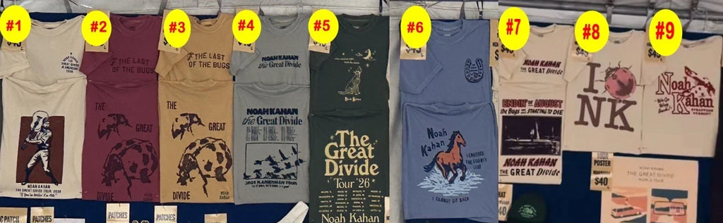 Noah Kahan Merch The Great Divide Tour 2026 T shirt reprint