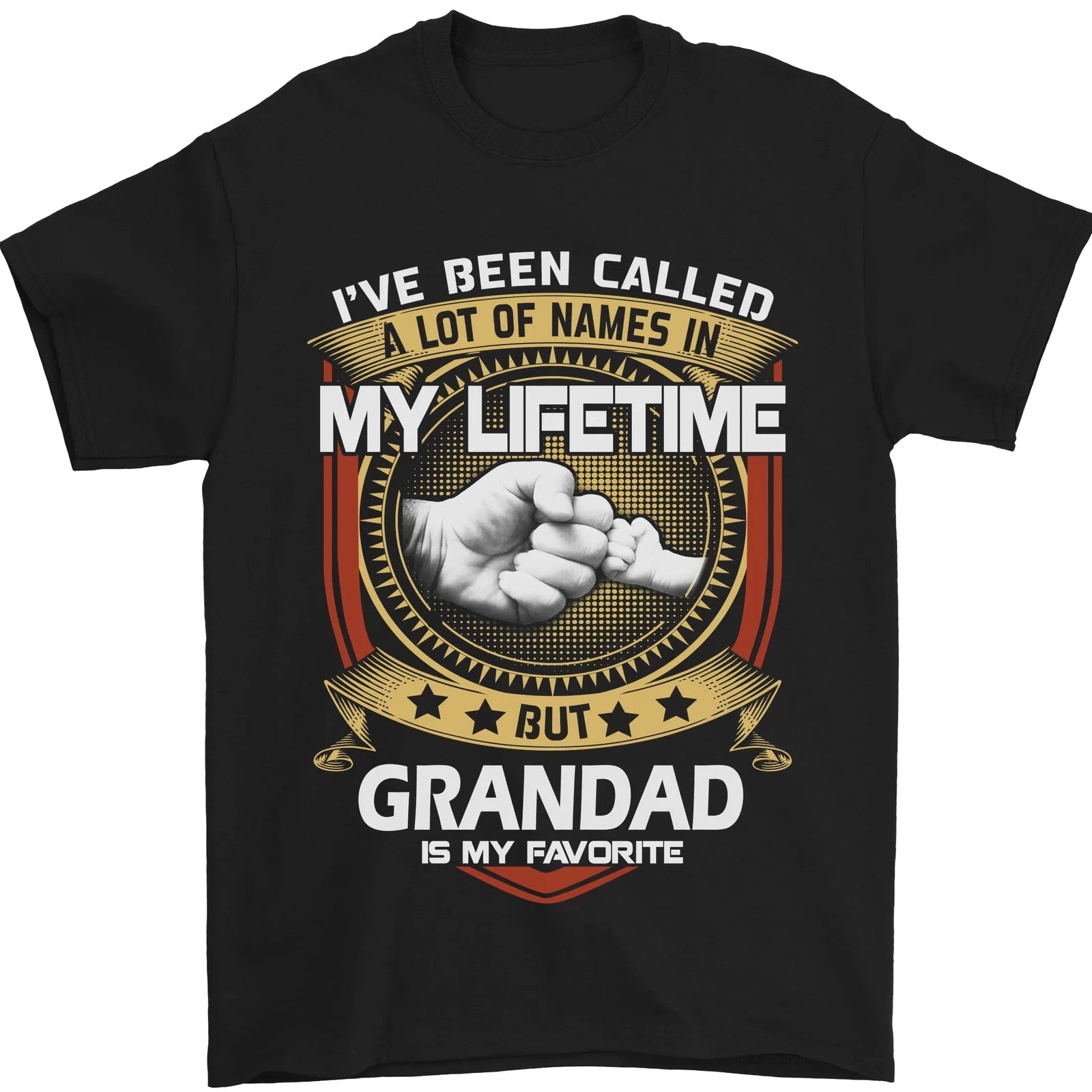 Grandad Is My Favourite Funny Fathers Day Mens T-Shirt 100% Cotton