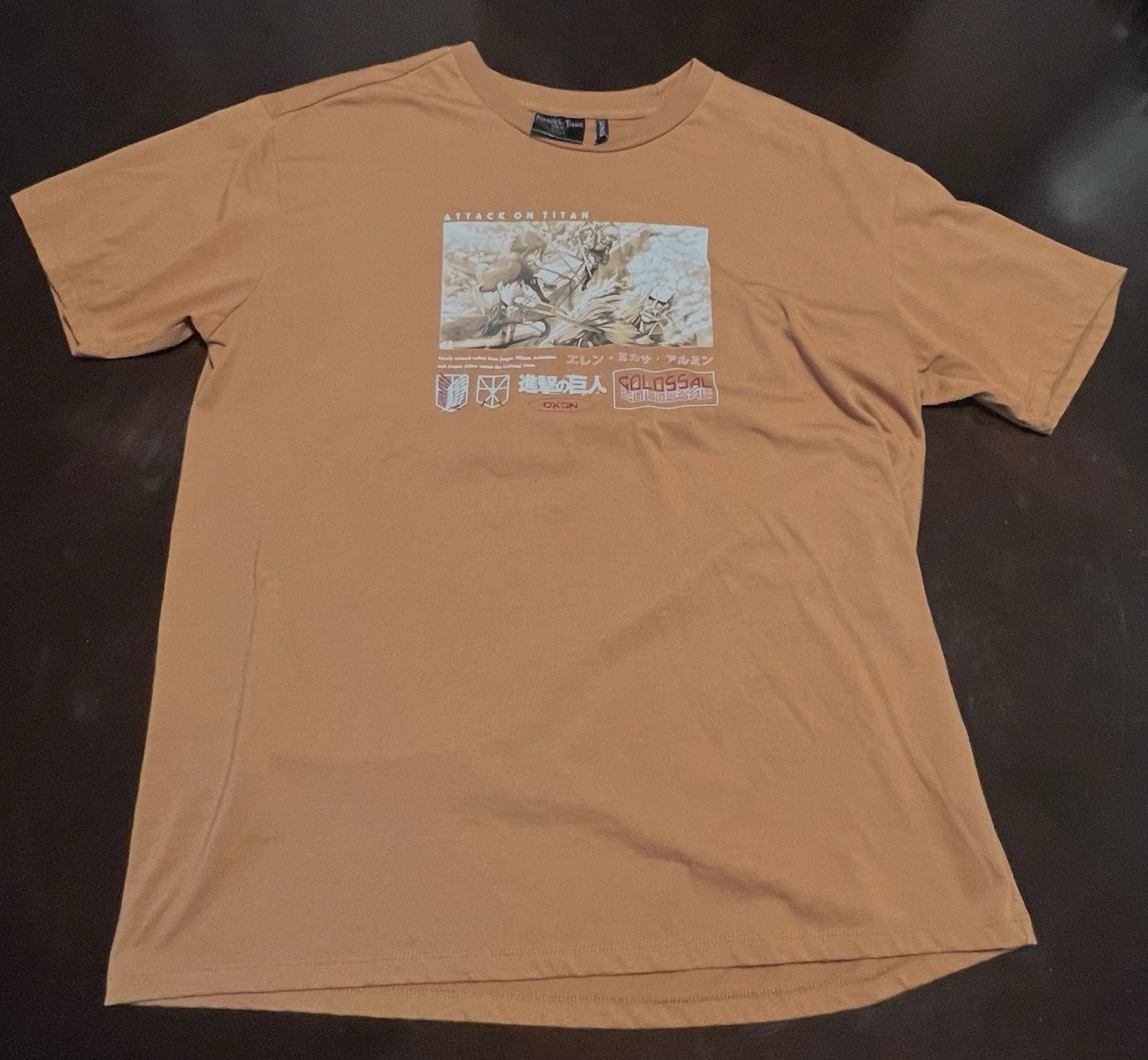XL Brown Attack on Titan unisex T-shirt