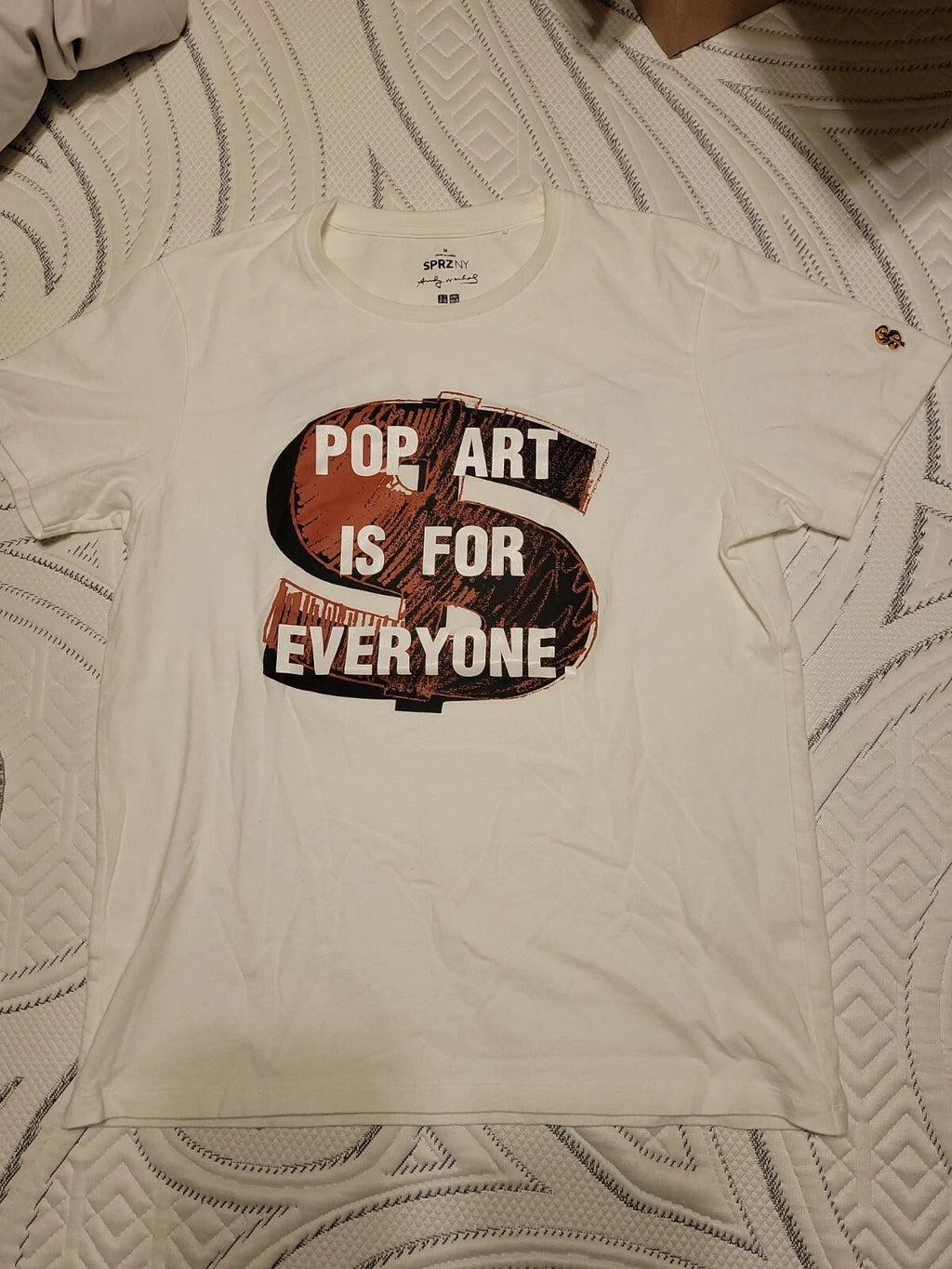 Andy Warhol T-shirt SPRZNY Andy Warhol Pop Art Is For Everyone Men's Medium RARE
