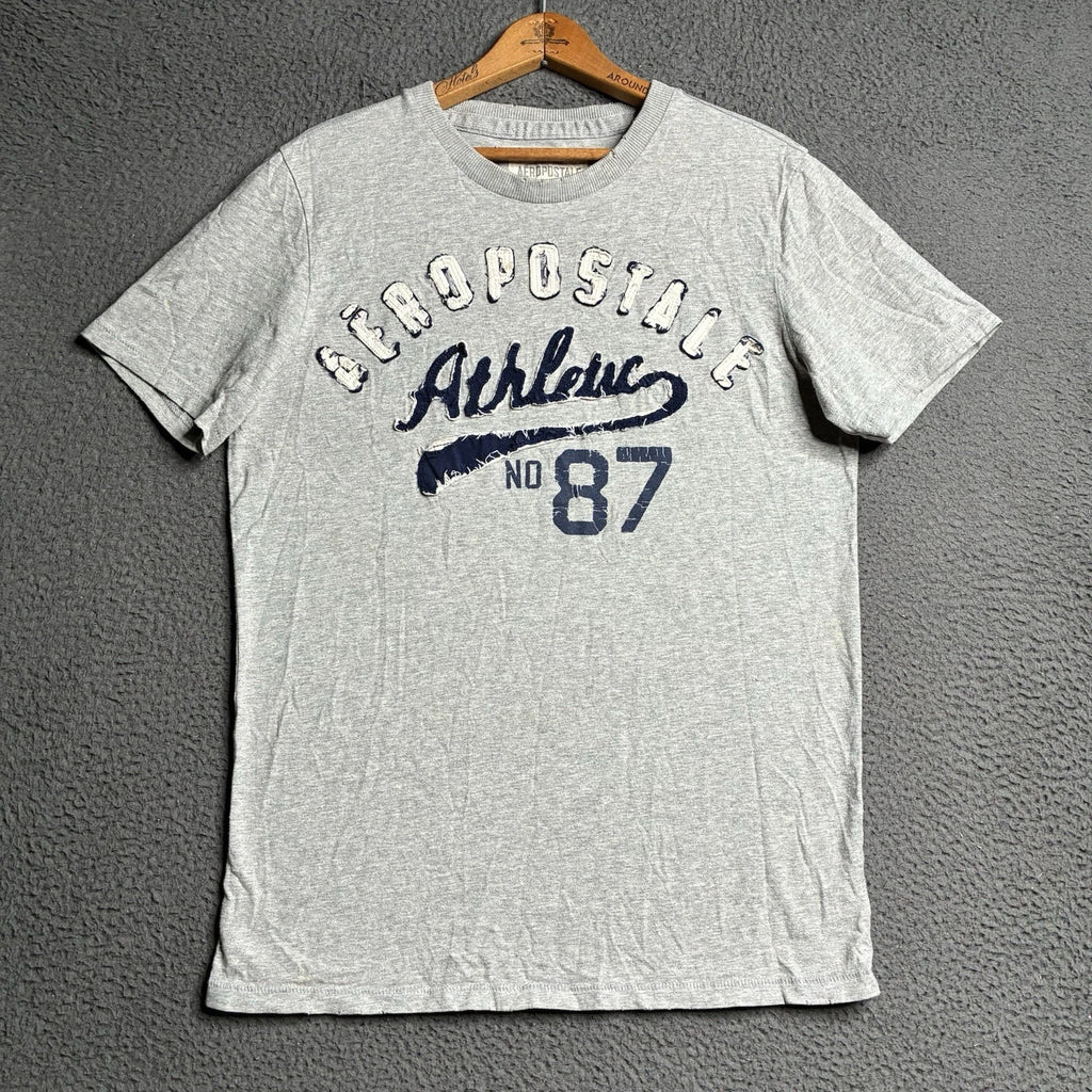 VTG Aeropostale Men's Medium Spell Out Logo Y2K T-Shirt Preppy Mallcore