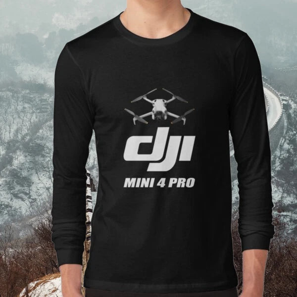 DJI Mini 4 Pro Drone Pilot Owner Logo Long Sleeve T-Shirt Funny Size S to 5XL