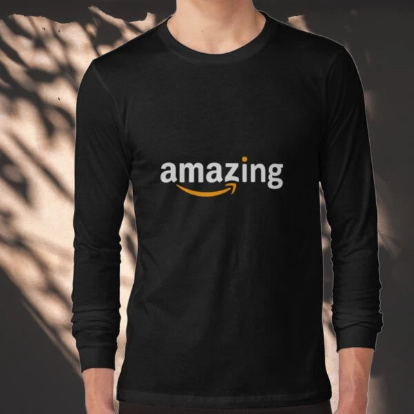 Amazing Amazon Logo Long Sleeve T-Shirt Funny  Size S to 5XL