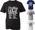 Drinking Around The World Checklist Funny Epcot TShirt Vacation Holiday Gift Top