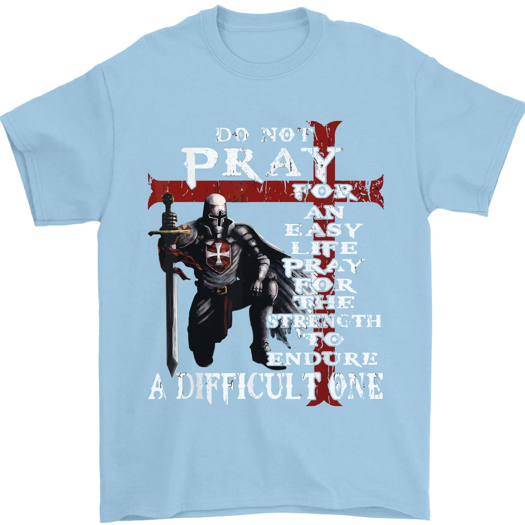 Do Not Pray Knights Templar St Georges Day Mens T-Shirt 100% Cotton
