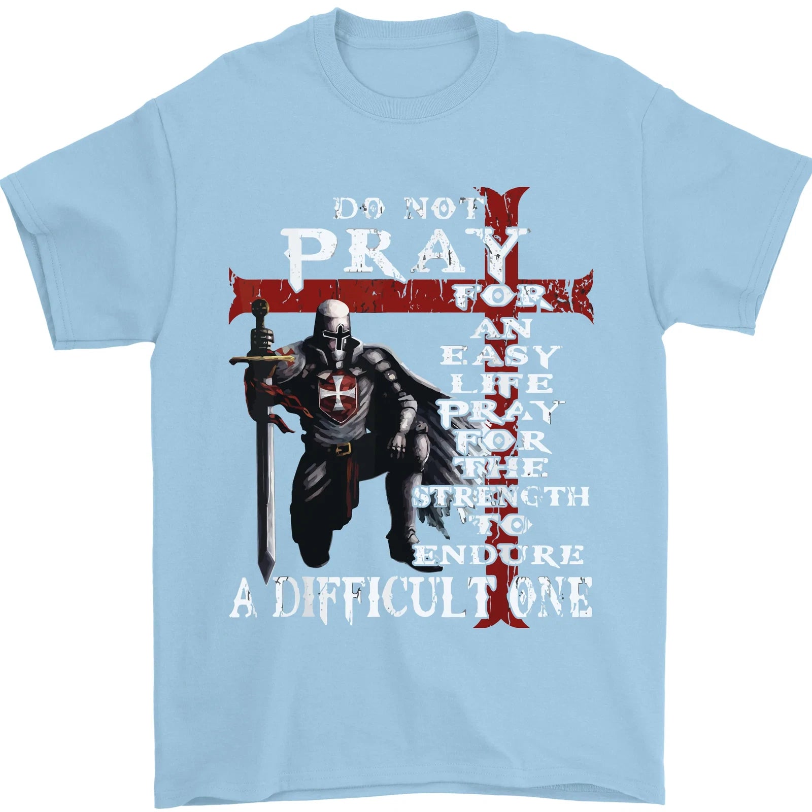 Do Not Pray Knights Templar St Georges Day Mens T-Shirt 100% Cotton