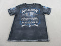 Affliction Shirt Mens XL Blue Indian Chief Skull Y2K Grunge Double Sided Print
