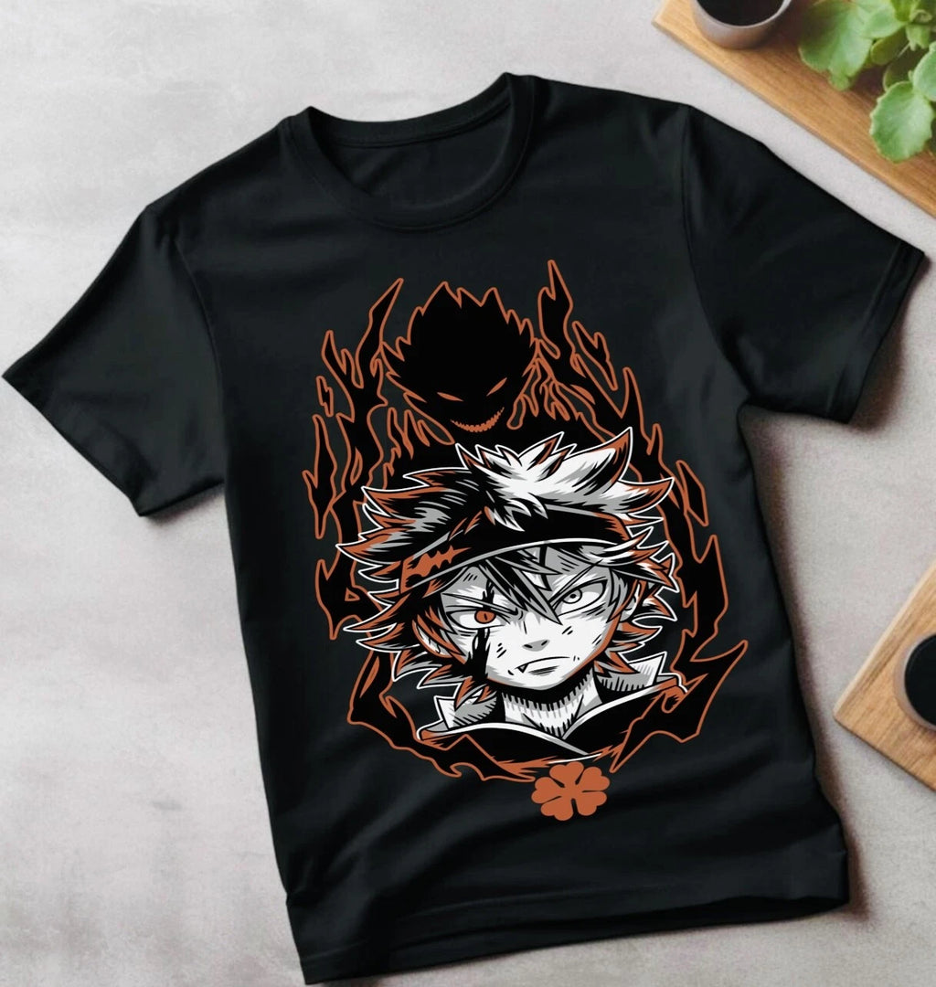 Black Clover Asta Yuno Anime Manga Tshirt Anime Manga Black Shirt All Size