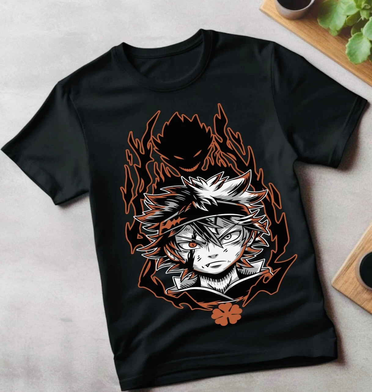 Black Clover Asta Yuno Anime Manga Tshirt Anime Manga Black Shirt All Size