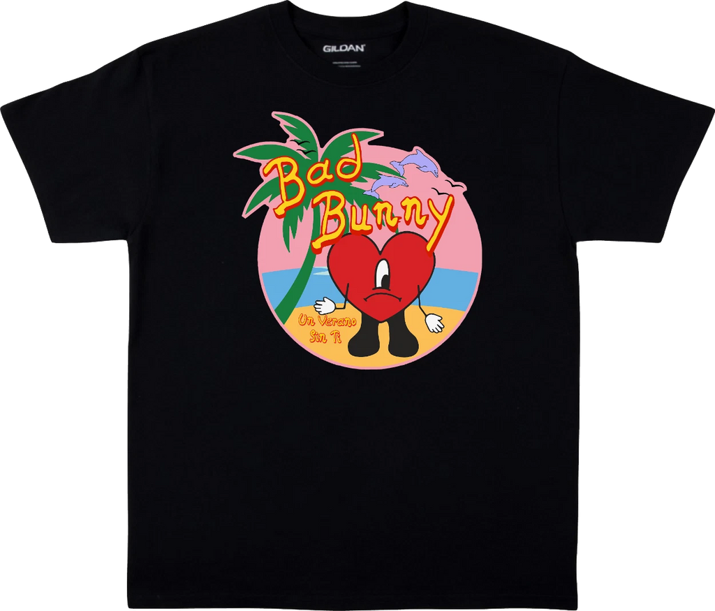 Bad Bunny T-Shirt El Conejo Malo Un Verano Sin ti New Tee Round Design