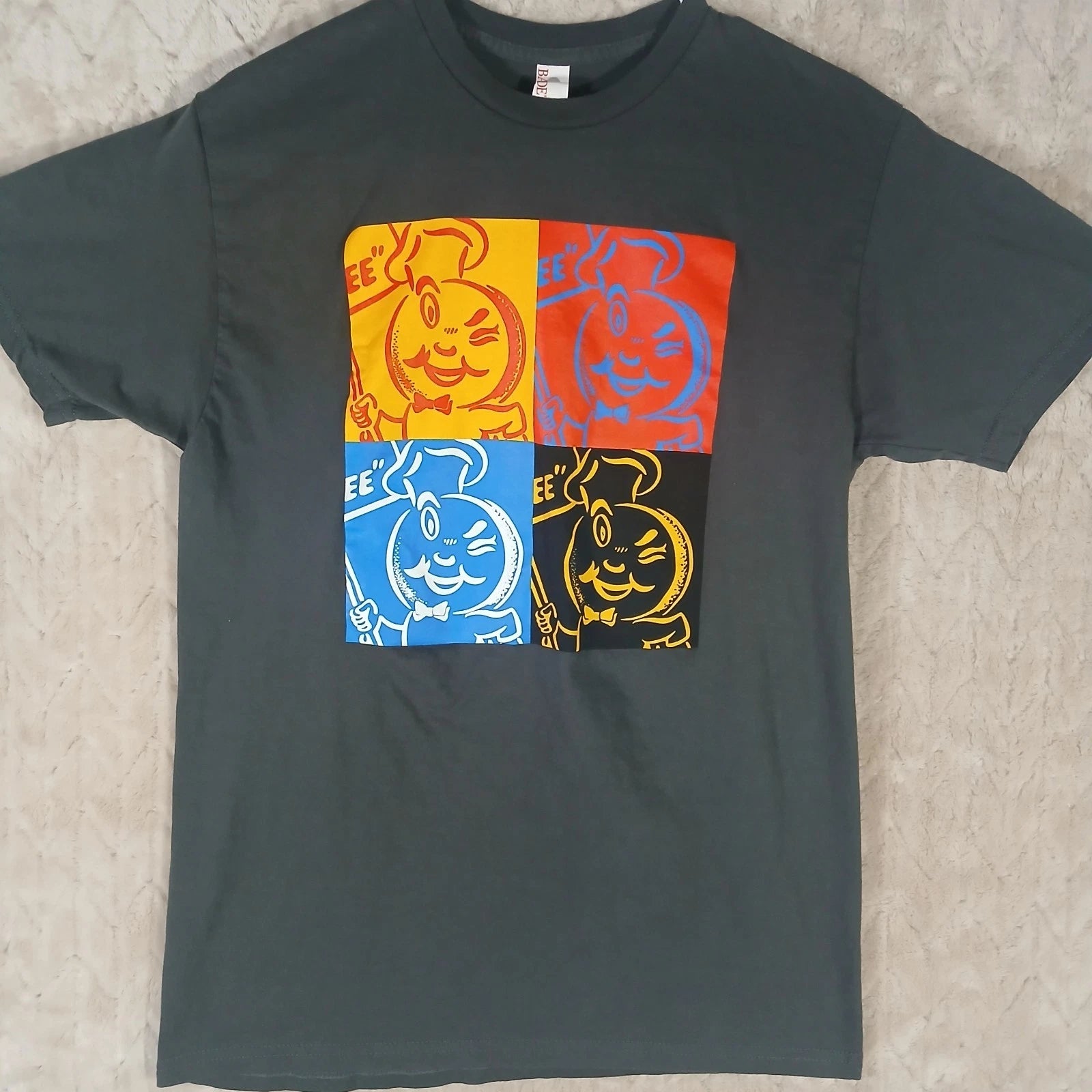 Pillsbury Doughboy T-Shirt Mens Medium Gray Pop Art Style Graphic Bayside USA