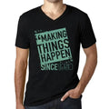 Men's Graphic T-Shirt V Neck Making Things Happen Since 1950 74th Birthday