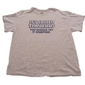 DOM Mens XL T-Shirt Grey Sarcastic Funny Graphic Tee Humorous Quote Short Sleeve