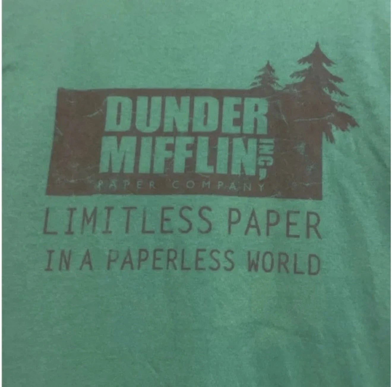 Dundler Mifflin Green/Black T-Shirt the Office- S, M, L, XL, 2XL
