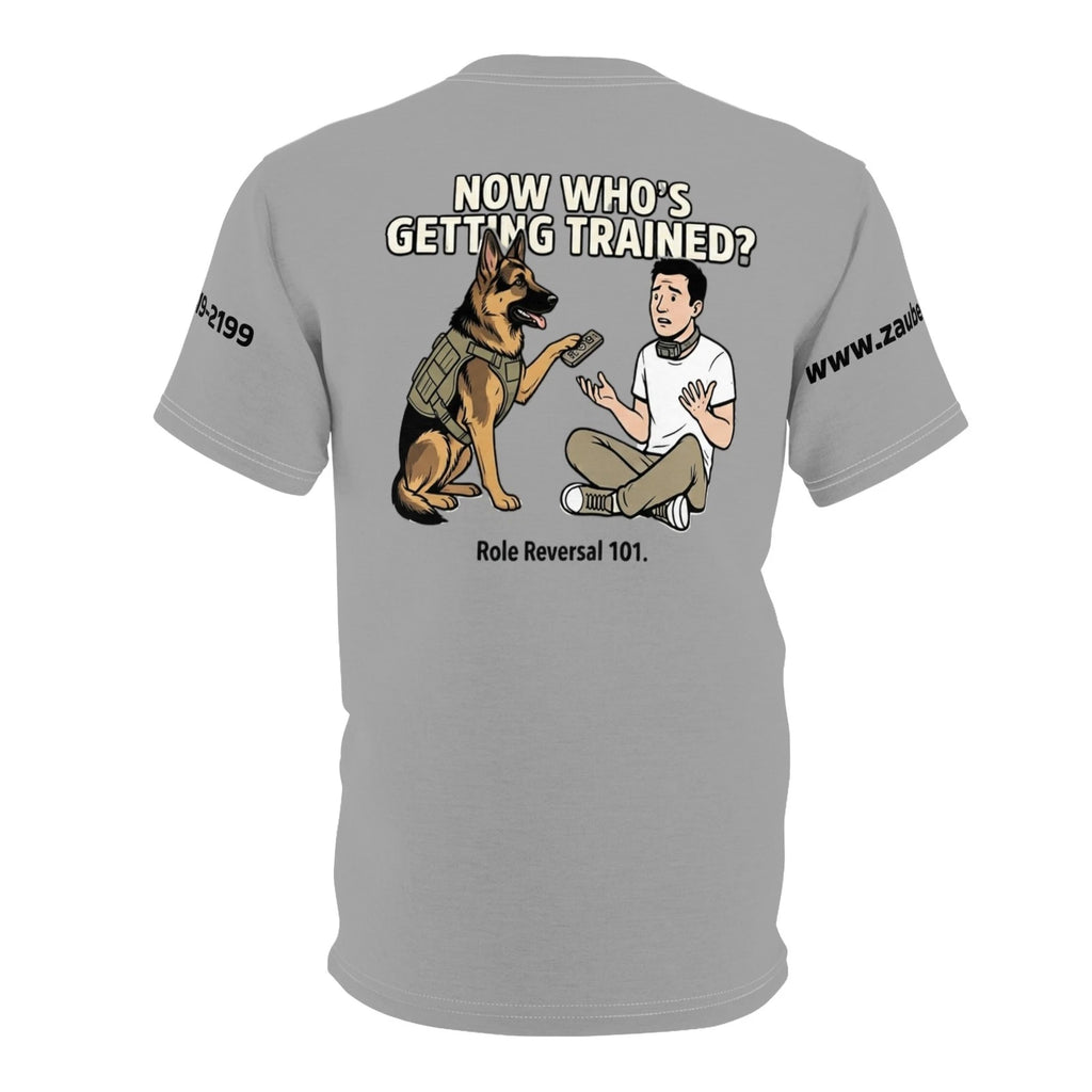 Now Whose Getting Trained? Zauberberg Funny E Collar Shirt