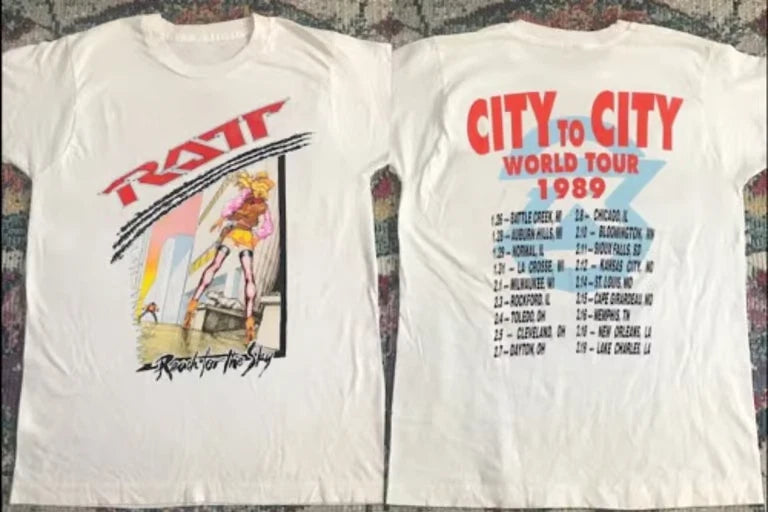 1989 Ratt Reach For The Sky Tour Concert T-shirt.