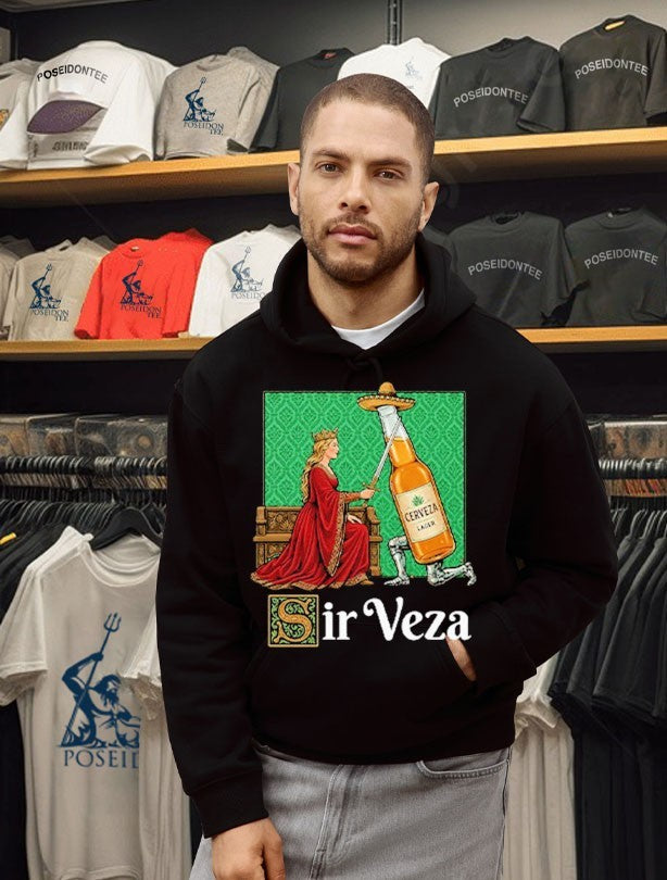Sir Veza Cerueza Beer Mexican Sombrero T-shirt