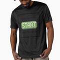 Press the start button (frame)  - Retro gaming experience  - Text based design - Black text by Nemesiscrowd