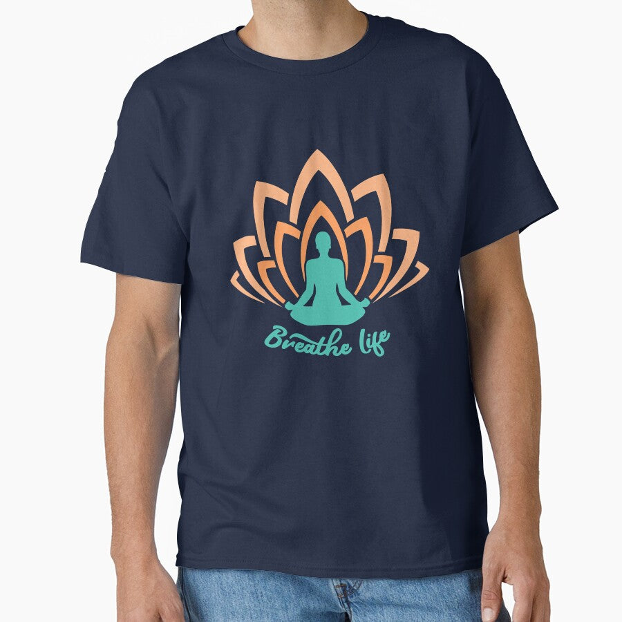 Breathe yoga and happy Life by Khushi Graphics