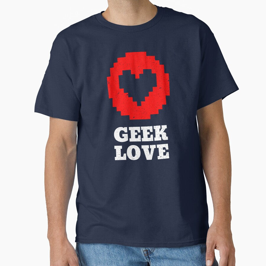 Valentine's Day funny, Geek Valentine, Geek Heart, Geek Love, Pixelated Heart, Gamer's Heart by FrescoGraphics2