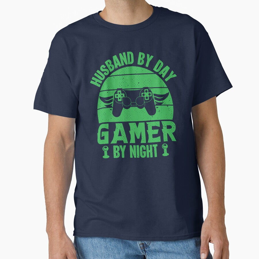 Night Gaming Hubby: Gamer Husband Controller Geek Gift by Shop Deebo
