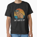 Don't Worry Be Capy Funny Capybara Retro Sunset Sunglasses Chill Animal Pun by SiddoMingalo