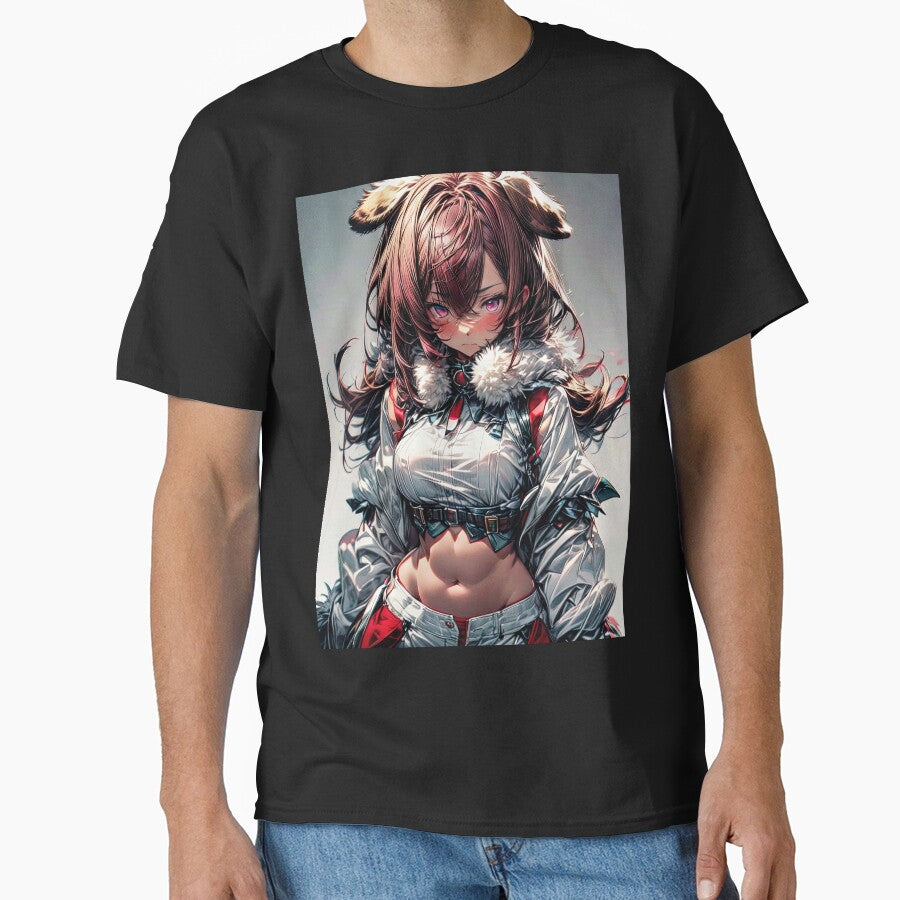 Anime snow girl fighter with bear ears portrait art by TheArtistOf2022