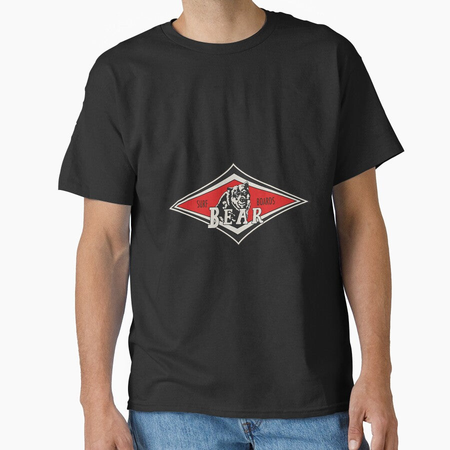 Vintage Surfing Bear Big Wednesday Cult Surfboard Red Surf Logo Diamond Retro T Shirt by JonasKroger9