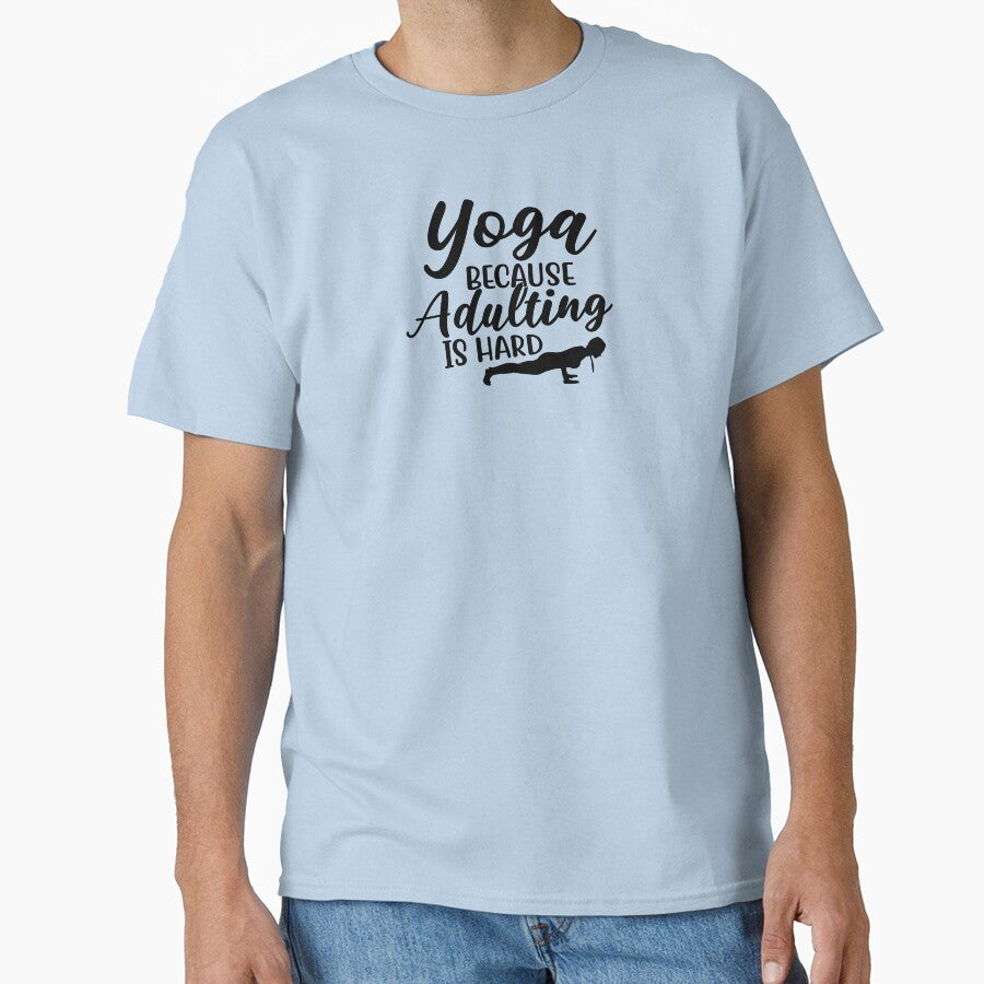Yoga Saying Because Adulting is Hard Motivational Quote by SoccaTamam