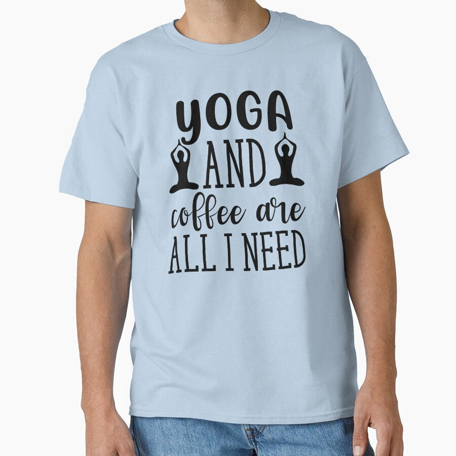 Yoga Quotes Yoga and Coffee Are All I Need Motivational Saying by SoccaTamam