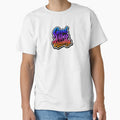 Good Vibes Usually Retro Funny Quote Typography - Blue Purple Orange by Rock Bottom Press