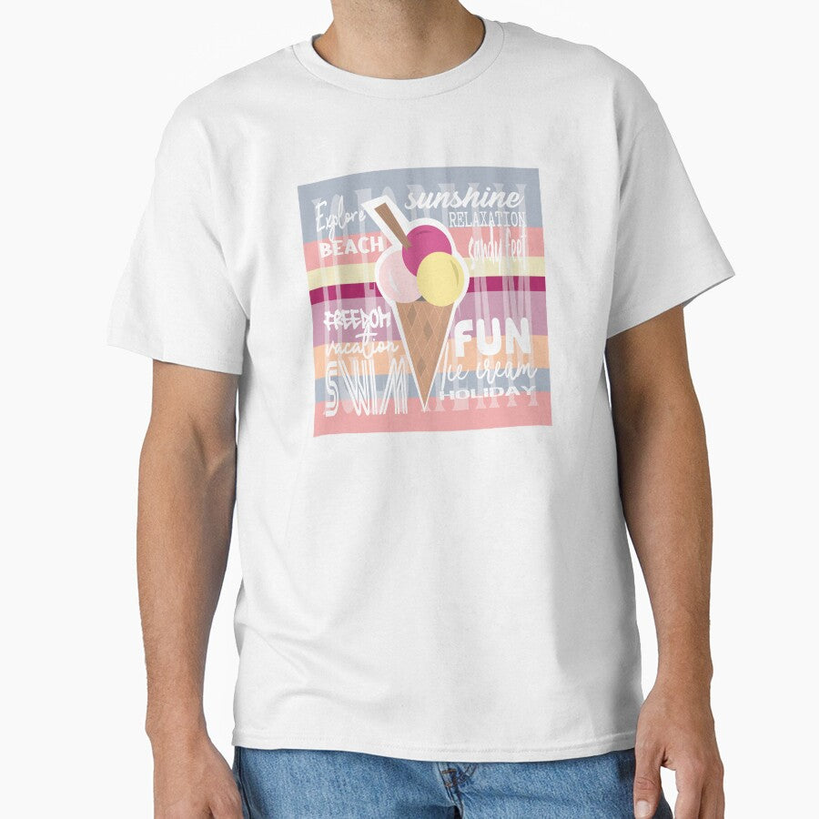 Ice cream holiday vacation summer fun - relax, explore, sunshine and sandy feet.  Caroline Laursen Original by Caroline Laursen