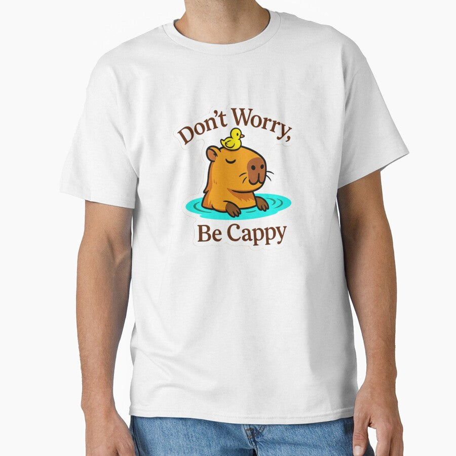Don’t Worry, Be Cappy – Chill Capybara & Duck Art by R. Leon | Aurora & Douglas