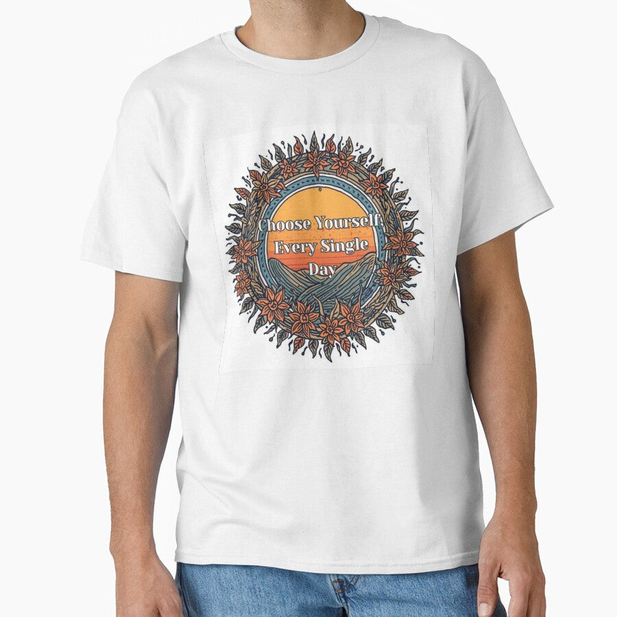 Choose Yourself Affirmation - Retro Sun Botanical 3 by LyfeInspireCrea