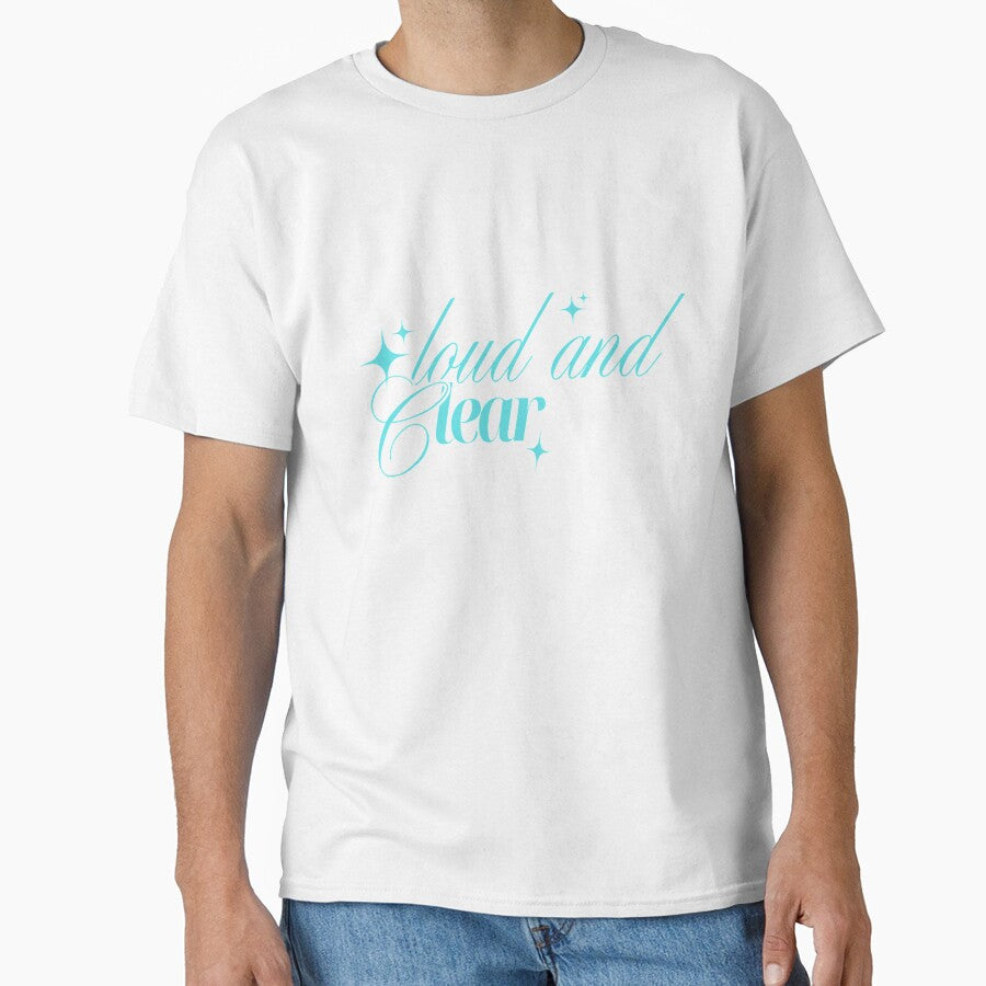 Loud and Clear – Sparkly Retro Typography in Aqua Blue by Infinite drip