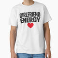 Girlfriend Energy Bold Typography Minimalist Love Statement by Thread-Riot