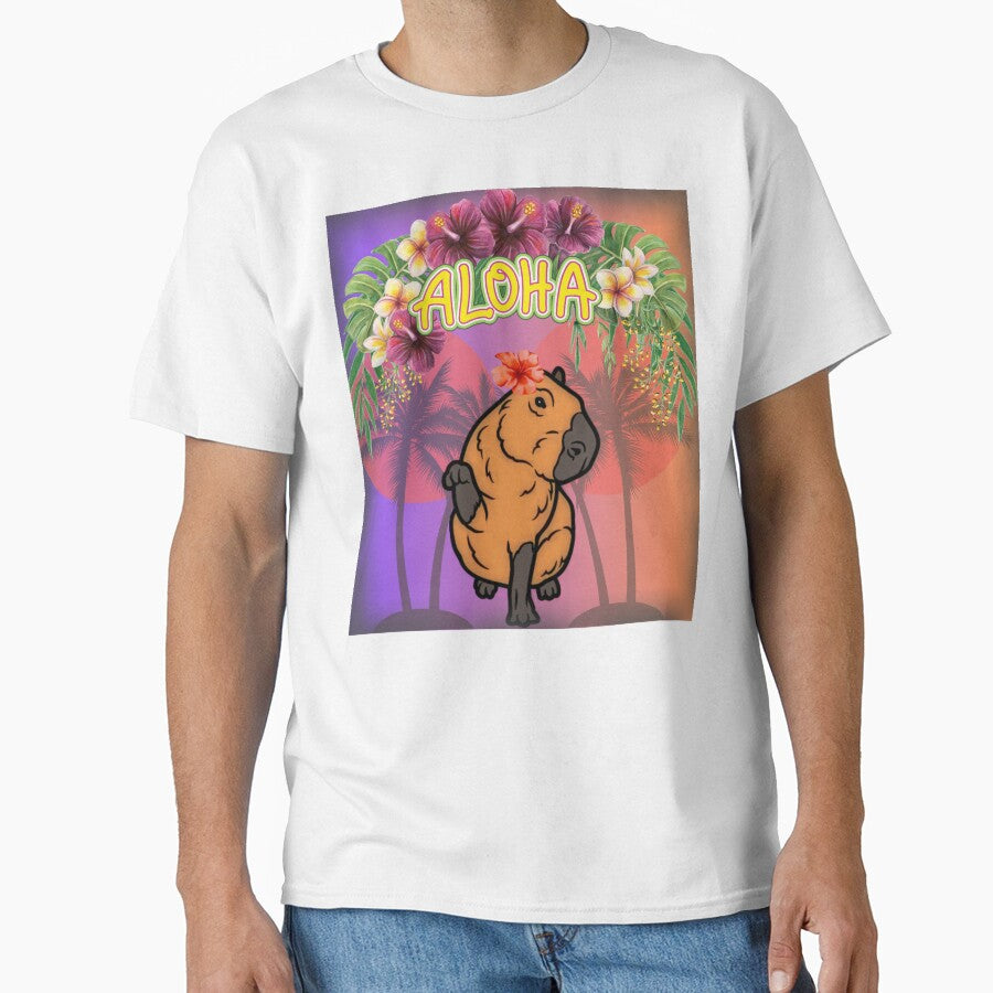 Aloha Capybara - Exotic Vibes and Floral Delights by NewtBoo