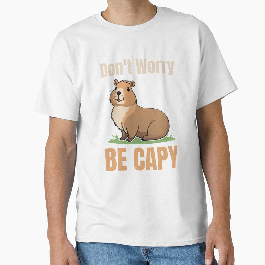 Retro Don't Worry Be Capy Cute Vintage Capybara by FurrFunPrints