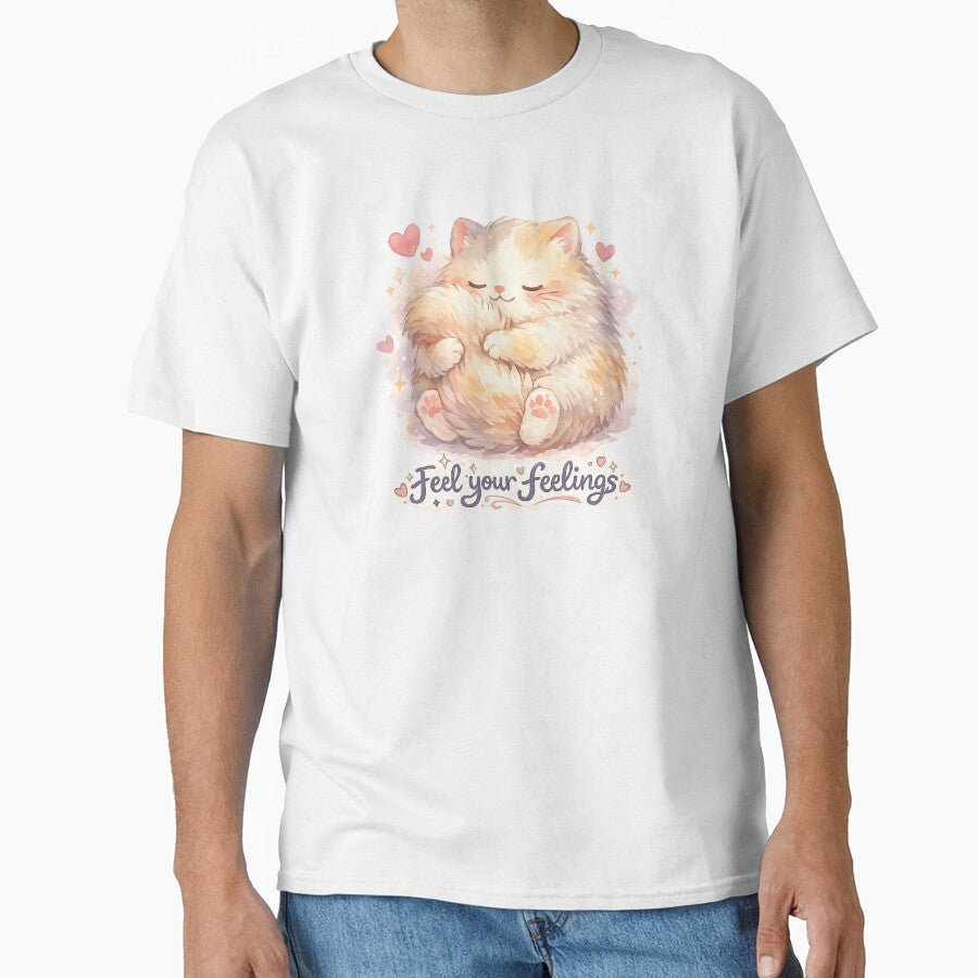 Feel Your Feelings – Cat Hugging Its Tail by Spark Cottage