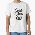 Good Vibes Only Sticker Minimal Typography Motivational Quote Aesthetic Design by Lovestickerco