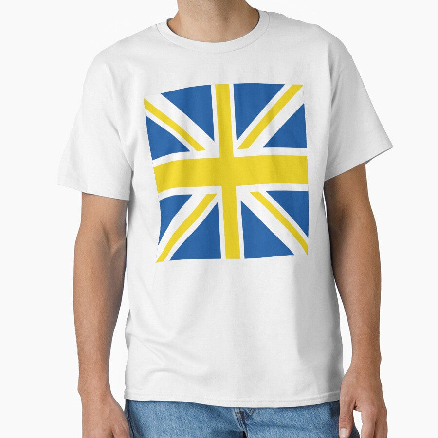 Leeds Blue White Yellow Union Jack Flag by Sporting Colour