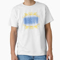 “Nasty” Statement Graphic – Elegant Rebellion in Neon Blue and Gold by larissa-myrie