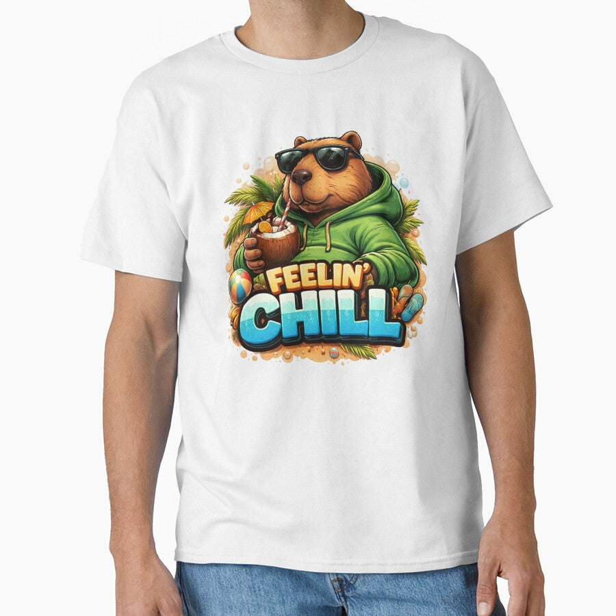 Feelin` Chill Capybara – Relaxed Summer Vibe Animal Design by ElsterCreative