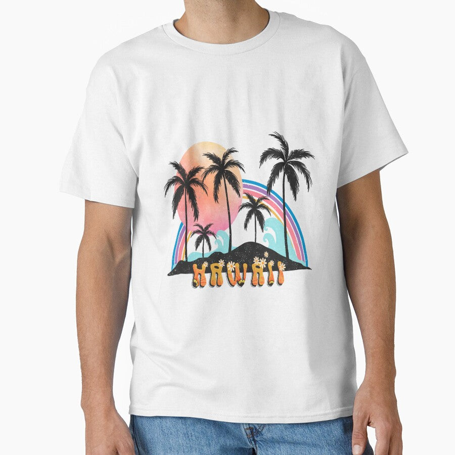 Boho Aethetic :vintage Boho landscape with Sun and Palms by remonss