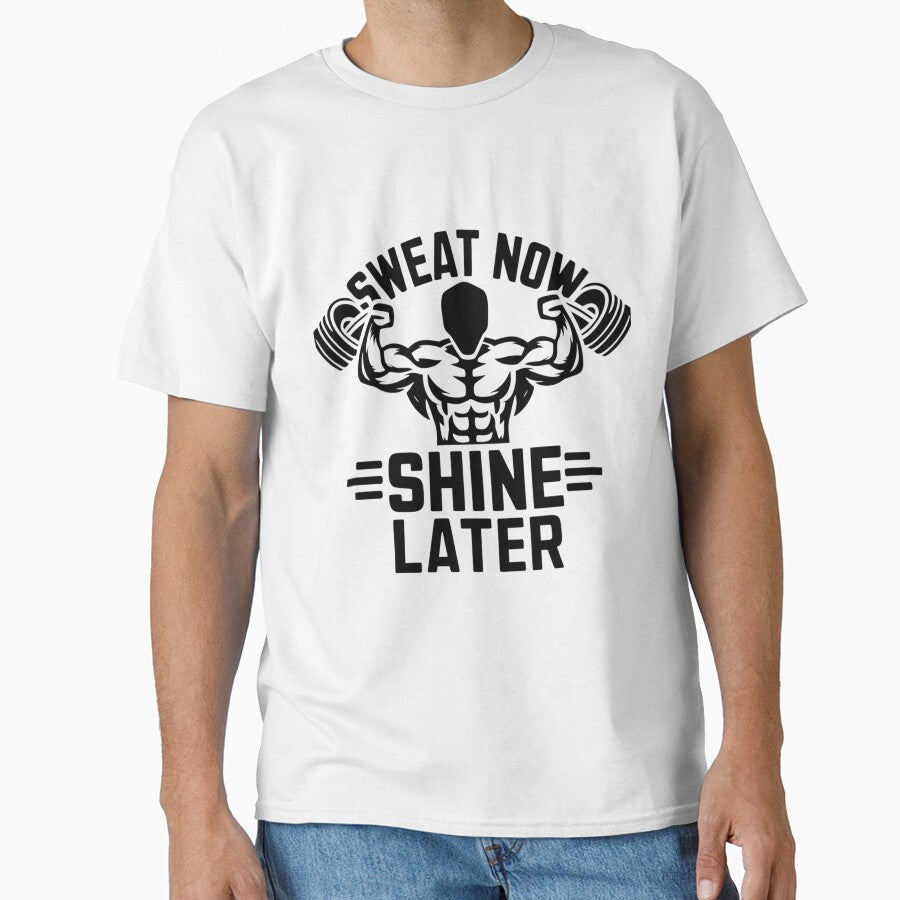 Sweat Now Shine Later Fitness Motivation by ArtByYunus