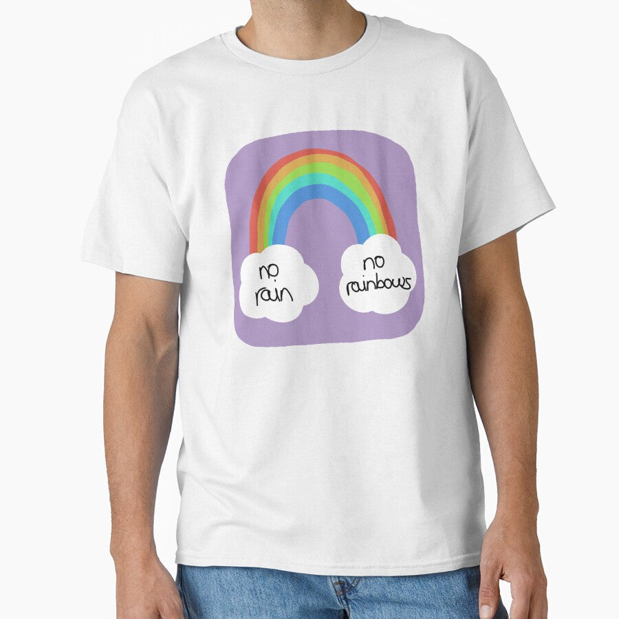"No rain, no rainbows" illustration | mental health/ trauma/ positive affirmation by NeurodiverseTea