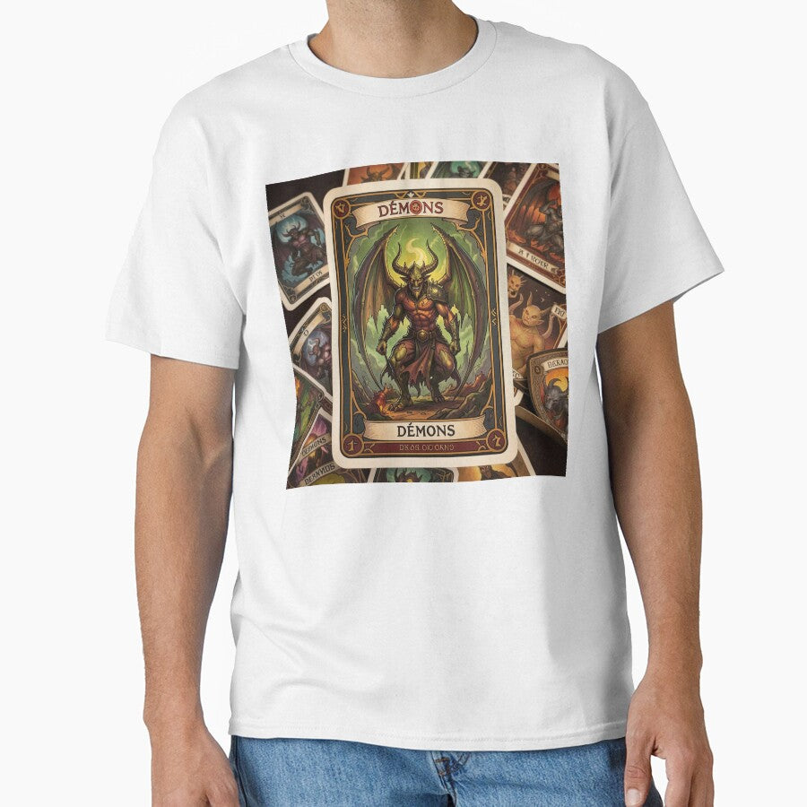 Fantasy Demon Card – Dark Tarot Style Demon Illustration by FrenchRomani
