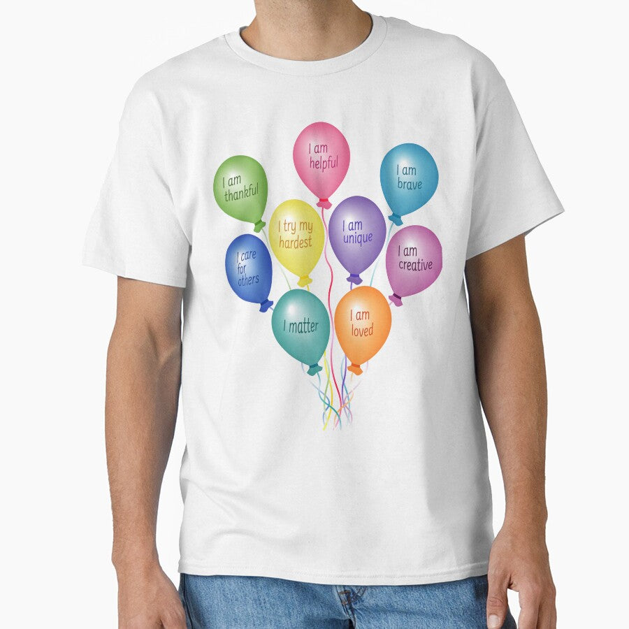 Colorful balloons with positive affirmations by NataliaVVV