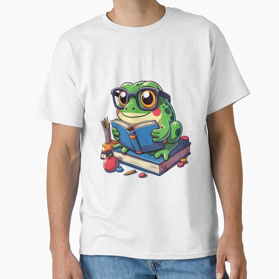 cottagecore aesthetic frog with book cute goblincore by Almasrigroup